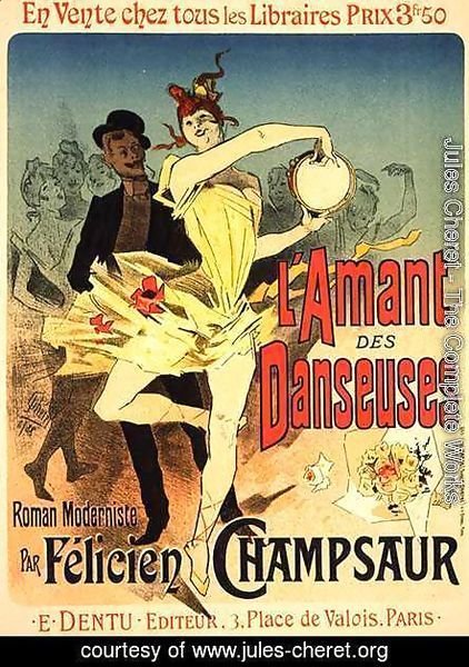 Jules Cheret - Reproduction of a poster advertising 'The Lover of Dancers', 1888