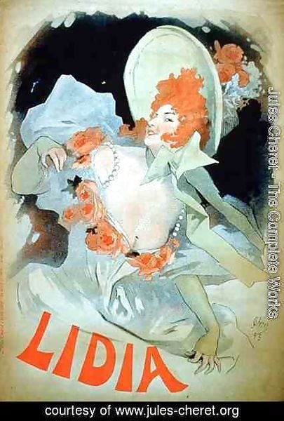 Jules Cheret - Reproduction of a poster advertising 'Lidia', at the Alcazar d'Ete, 1895
