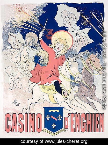 Reproduction of a poster advertising the 'Casino d'Enghien', 1890