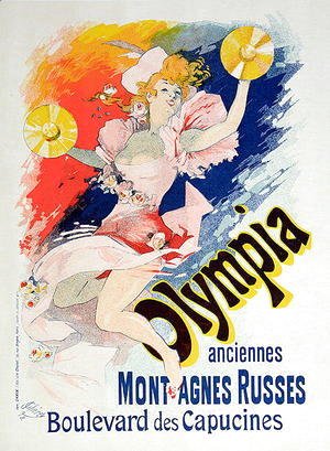 Poster advertising 'Olympia', Boulevard des Capucines, 1892