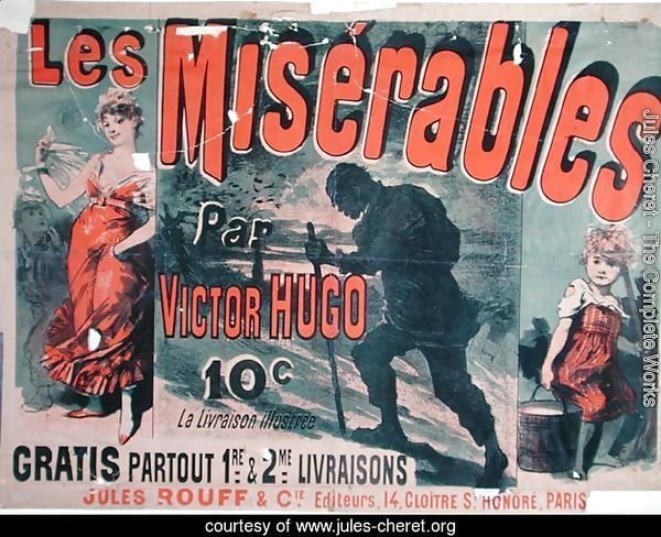 Poster advertising the publication of 'Les Miserables' by Victor Hugo (1802-85) 1886