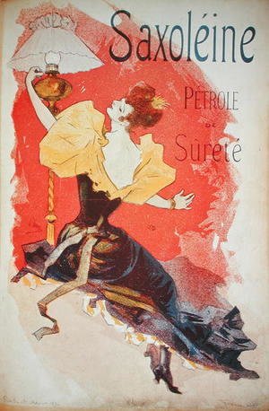 Jules Cheret - Poster advertising 'Saxoleine', safety lamp oil