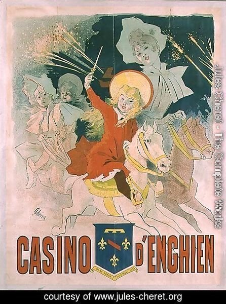 Jules Cheret - Poster advertising the Casino d'Enghien, 1898