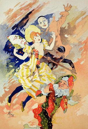 Jules Cheret - Reproduction of a poster for a pantomime, 1891