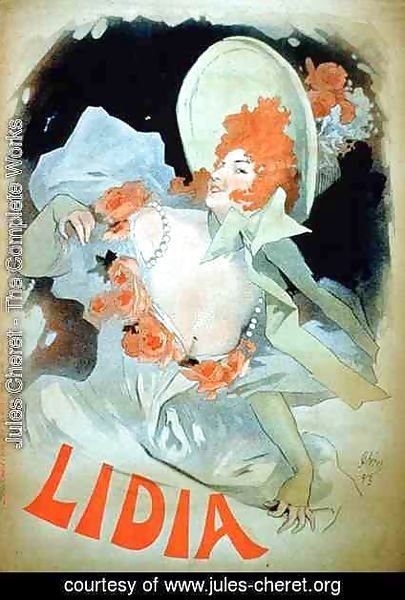 Reproduction of a poster advertising 'Lidia', at the Alcazar d'Ete, 1895