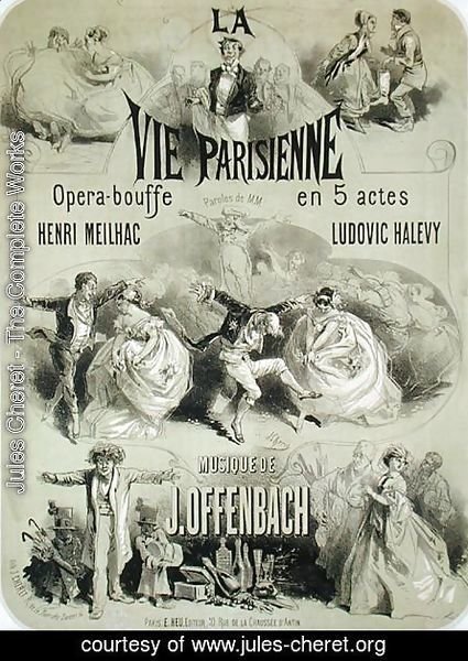 Poster advertising 'La Vie Parisienne', an operetta by Jacques Offenbach (1819-90) 1886