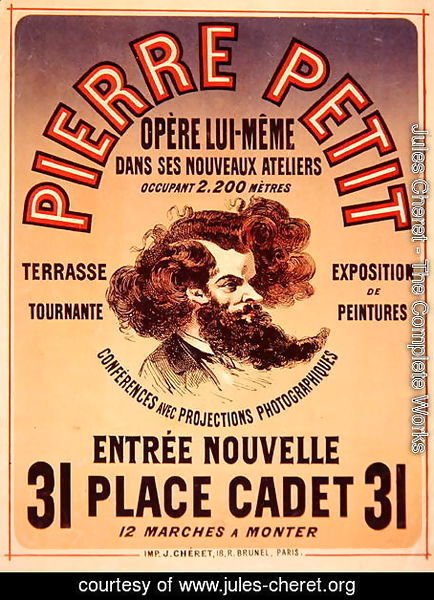 Jules Cheret - Poster advertising Pierre Petit's New Studios, 1876