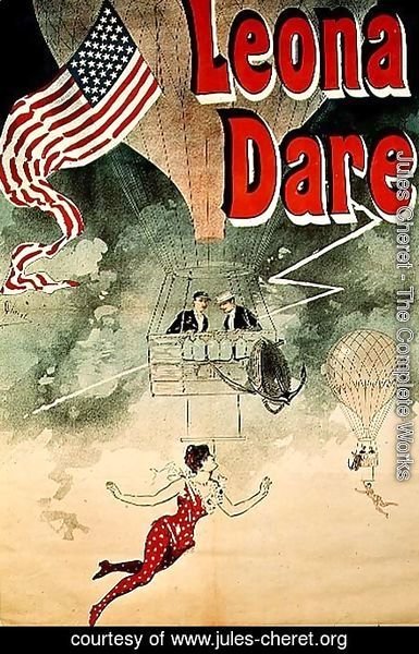 Ballooning: `Leona Dare' poster, 1890
