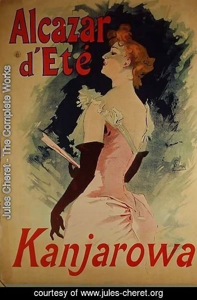 Poster advertising "Alcazar d'Ete" starring Kanjarowa