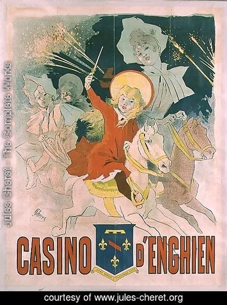 Poster advertising the Casino d'Enghien, 1898