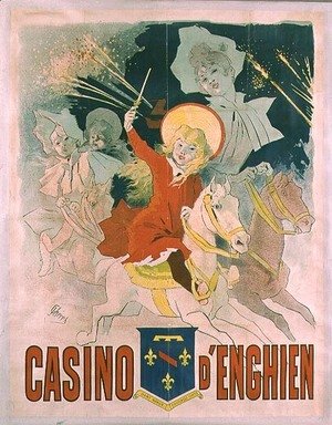 Jules Cheret - Poster advertising the Casino d'Enghien, 1898