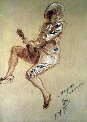 Woman Playing a Lute, 1912