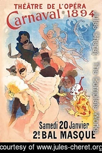 Jules Cheret - Theatre de l'Opera, Carnaval 1894