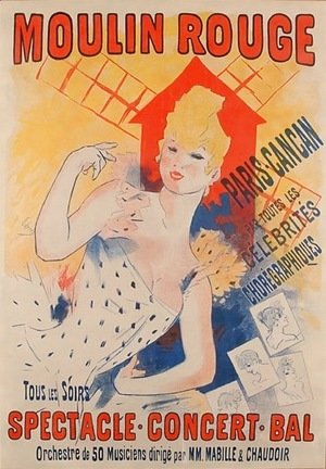 Jules Cheret - Moulin Rouge, Paris, Cancan